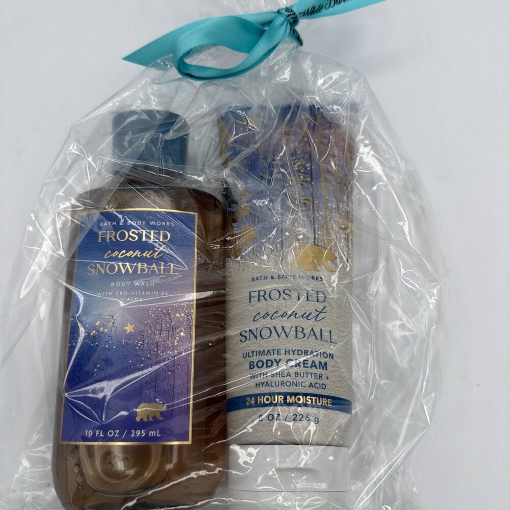 Bath & Body Works Body Cream & Body Wash Frosted Coconut Snowball Full Size New